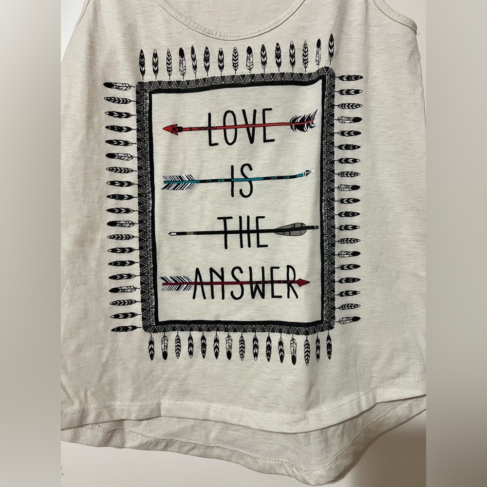 Love Is The Answer arrow and feather tank